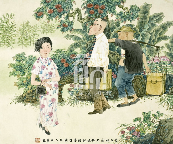 （谢友苏 《君子坦荡不斜视 聊借墨镜窥佳人》）